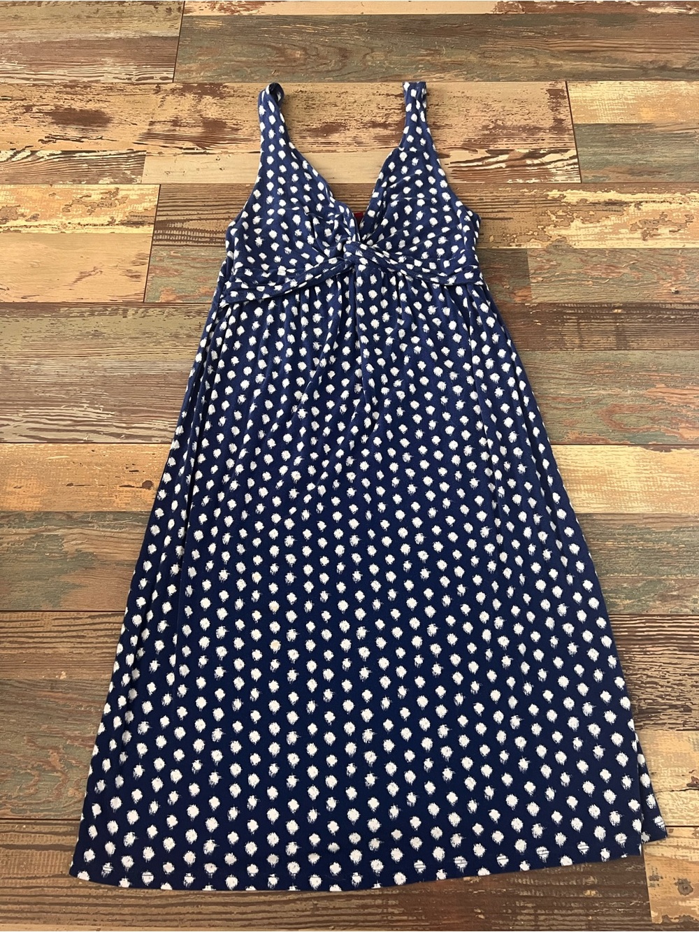 Navy Polkadot Dress